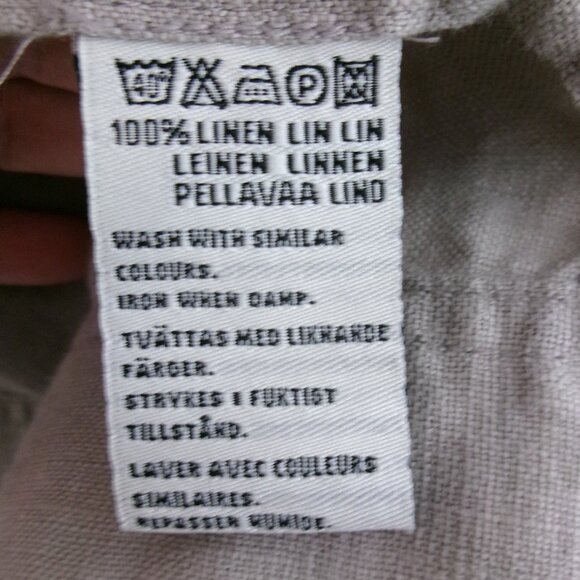 L.O.G.G. Grey Linen Button Down Jacket Large Pockets Washable S Collared Gray - Picture 11 of 12